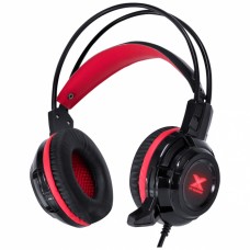 Fone Headset VX Gaming Taranis V2 P2 com microfone - preto e vermelho - Vinik