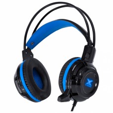 Fone Headset VX Gaming Taranis V2 P2 com microfone - preto e azul - Vinik