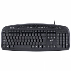 Teclado Multimídia USB Dynamic 107 teclas + 20 teclas multimídia ABNT2 resistente à água 1.8m preto DT140 - Vinik