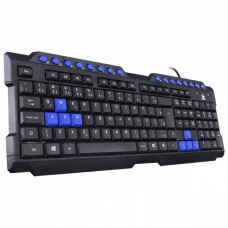 Teclado USB Gamer VX Gaming Dragon V2 ABNT2 1.8m preto com azul GT102 - Vinik