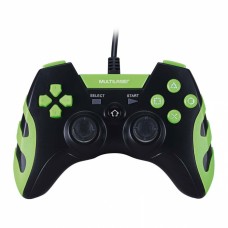 Controle Gamer para PC e PS3 preto e verde JS091 - Multilaser