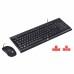 Kit Teclado e Mouse com fio Gamer KM100 Black - HP