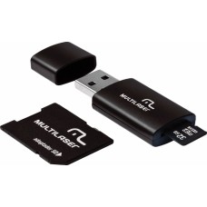 Kit Pendrive + Adapatdor SD + Cartão MicroSD 32GB classe 10 MC113 - Multilaser