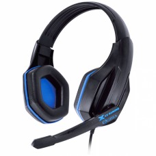 Headset Gamer VX Gamimg Ogma preto e azul estéreo com microfone - Vinik