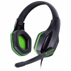 Headset Gamer VX Gamimg Ogma preto e verde estéreo com microfone - Vinik