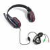 Headset Gamer VX Gamimg Ogma preto e vermelho estéreo com microfone - Vinik