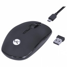 Mouse sem fio recarregável 2.4 GHZ Power One 1600 DPI preto USB - PM100 - Vinik