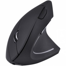 Mouse sem fio recarregável 2.4 GHZ Vertical Ergonônico Power Fit 1600 DPI preto USB - PM300 - Vinik