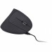 Mouse sem fio recarregável 2.4 GHZ Vertical Ergonônico Power Fit 1600 DPI preto USB - PM300 - Vinik