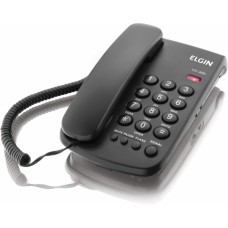 Telefone com fio, chave de bloqueio, indicação luminosa de chamada, preto  - TCF2000 - ELGIN